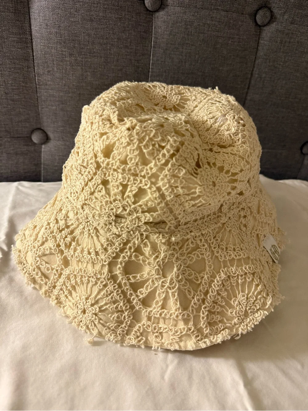 House of Harlow Crochet Bucket Hat
